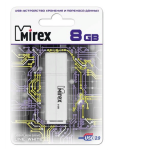 USB  8GB  Mirex  LINE  белый  (ecopack)