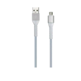 Дата-кабель Smartbuy Micro кабель в TPE оплетке Flow 3D, 1м. мет.након., <2А, белый (iK-12FL white)