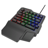 Клавиатура RITMIX RKB-209 BL Gaming, черная, USB, проводная, Многоцветная подсветка кнопок и символо