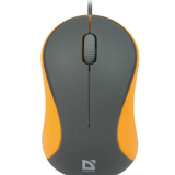 Мышь DEFENDER Accura MS-970, серая/оранжевая, USB, проводная, 3 кнопки,1000 dpi, кабедь 1,5м. (1/40)