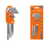 Набор ключей TDM "HEX" 9 шт.: 1.5-10 мм, короткие, (держатель в блистере), CR-V сталь "Алмаз"(1/40)