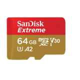 Карта памяти 64Gb MicroSD SanDisk Extreme Class 10 + адаптер (SDSQXA2-064G-GN6AA)
