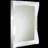 Вейв глянец белый (пластик) 840х640 мм зеркало