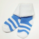 Носочки Littlebloom 2, махровые, Голубые с Белым, полосатые, р. 3-4 см.