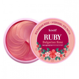 Petitfee Koelf Ruby Bulgarian Rose Hydro Gel Eye Patch Гидрогелевые патчи для век с рубиновой пудрой