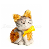 Кот с бантом Керамика Янтарь