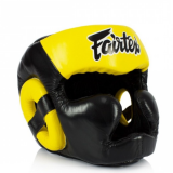 Боксерский шлем Fairtex (HG-13FH yellow) Full Head