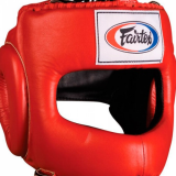Боксерский шлем Fairtex "Full Face Protector" (HG-4 red)