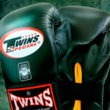 Тренировочные снарядные перчатки Twins Special (TBGL-1F black-yellow)