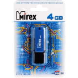 USB  4GB  Mirex  CITY  синий  (ecopack)