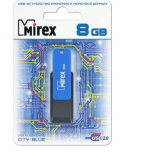 USB  8GB  Mirex  CITY  синий  (ecopack)