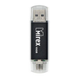 USB  16GB  Mirex  SMART (USB/microUSB)  с двойным разъёмом  черный (ecopack)