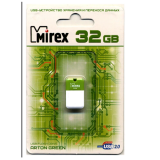 USB  32GB  Mirex  ARTON  зелёный  (ecopack)