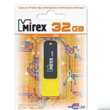 USB  32GB  Mirex  CITY  жёлтый  (ecopack)