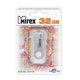 USB  32GB  Mirex  SWIVEL  белый  (ecopack)