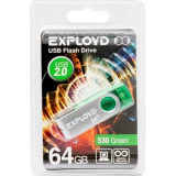 USB  64GB  Exployd  530  зелёный
