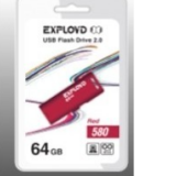 USB  64GB  Exployd  580  красный