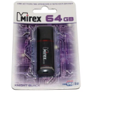 USB  64GB  Mirex  KNIGHT  чёрный  (ecopack)