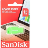 USB  64GB  SanDisk  Cruzer Blade  зелёный