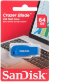 USB  64GB  SanDisk  Cruzer Blade  синий
