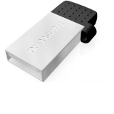 USB  64GB  Transcend  JetFlash 380  серебро  (USB+microUSB)  for Android smartphones