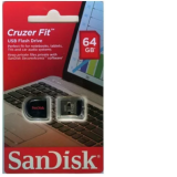 USB  64GB  SanDisk  Cruzer Fit  чёрный (NEW)