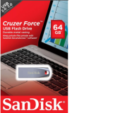 USB  64GB  SanDisk  Cruzer Force  корпус металл