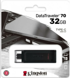 USB 3.0  32GB  Kingston  DataTraveler 70  (USB 3.0/3.2 + Type C)  чёрный