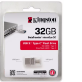 USB 3.0  32GB  Kingston  microDuo 3C  (USB 3.0/3.1 + Type C)