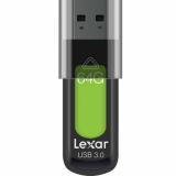 USB 3.0  64GB  Lexar  JumpDrive S57  чёрный/зелёный