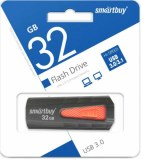 USB 3.0  32GB  Smart Buy  Iron  чёрный/красный