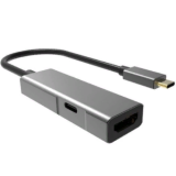 Aдаптер USB3.1 Type-CM-->HDMI A(f) 4K@30 Hz+USB3.0+PD charging, Aluminum Shell,VCOM <CU454> (1/72)