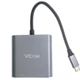 Aдаптер USB3.1 Type-CM-->HDMI+USB3.0+PD charging, TF, Aluminum Shell, VCOM <CU457> (1/72)