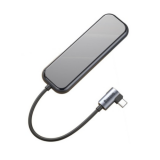 USB-концентратор Baseus, CAHUB-WJ0G, Bend Angle, Type-C to USB 3.0*1, SD*1, MicroSD*1, Audio Interfa