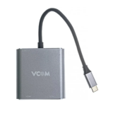Кабель-адаптер USB3.1 Type-CM-->HDMI 4K*60Hz +3USB3.0+RJ45+TF+SD+PD charging  VCOM <CU463>