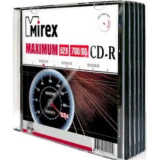 Диск MIREX CD-R MAXIMUM 700 Мб 52x Slim case (1/200)