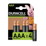 Батарейки DURACELL  HR03  850mAh/900mAh BL4 предзаряженные  (4/40/15000)