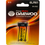 Батарейка DAEWOO  6LR61 (алкалин. крона)  (1бл)   (12/144)