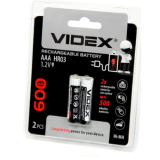 Батарейки VIDEX HR03/AAA  600mAh 2BL (2/20/200)