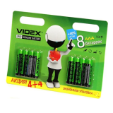 Батарейки VIDEX LR3/AAA  2pcs SHRINK CARD (60/720)