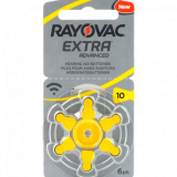 Батарейки RAYOVAC EXTRA 10, для слуховых аппаратов (6/60/600)