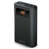 Зарядное устройство QUMO PowerAid 9600 PRO, 9600 mAh, чёрный, 2 USB порта, для мобильных устройств