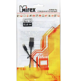 Кабель соединительный Mirex USB 2.0 AM- 8pin (M)/microB (M), 1м. (1/25)