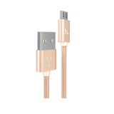 Кабель USB - 8 pin HOCO X2, 1.0м, круглый, 2.1A, ткань, цвет: розовое золото (1/30/300)