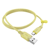Кабель USB - Apple 8 pin HOCO U73 Star galaxy, 1.2м, круглый, 2.4A, силикон, цвет: жёлтый