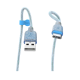 Кабель USB - Apple 8 pin HOCO U73 Star galaxy, 1.2м, круглый, 2.4A, силикон, цвет: синий