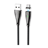 Кабель USB - Apple 8 pin HOCO U75, Blaze magnetic, 1.2м, круглый, 3.0A, нейлон, магнитный, с индикат