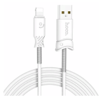 Кабель USB - Apple 8 pin HOCO X24 Pisces, 1.0м, круглый, 2.1A, силикон, цвет: белый