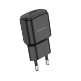 Блок питания сетевой 1 USB Borofone, BA48A, Orion, 2400mA, пластик, кабель микро USB, цвет: чёрный (