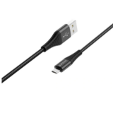 Кабель USB - микро USB Borofone BX29 Endurant, 1.0м, круглый, 2.4A, нейлон, цвет: чёрный (1/360)